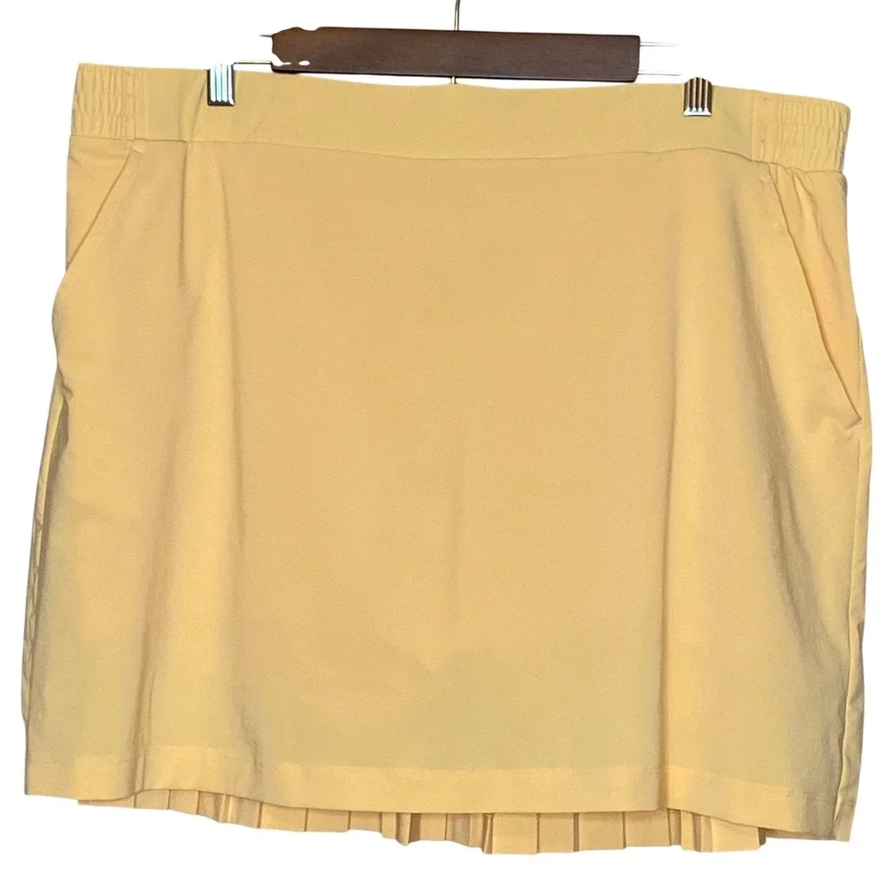 Calia Womens Ace Golf Skort XXL Peachy Melon Yellow Tennis Pickleball Sporty NWT - Picture 3 of 13
